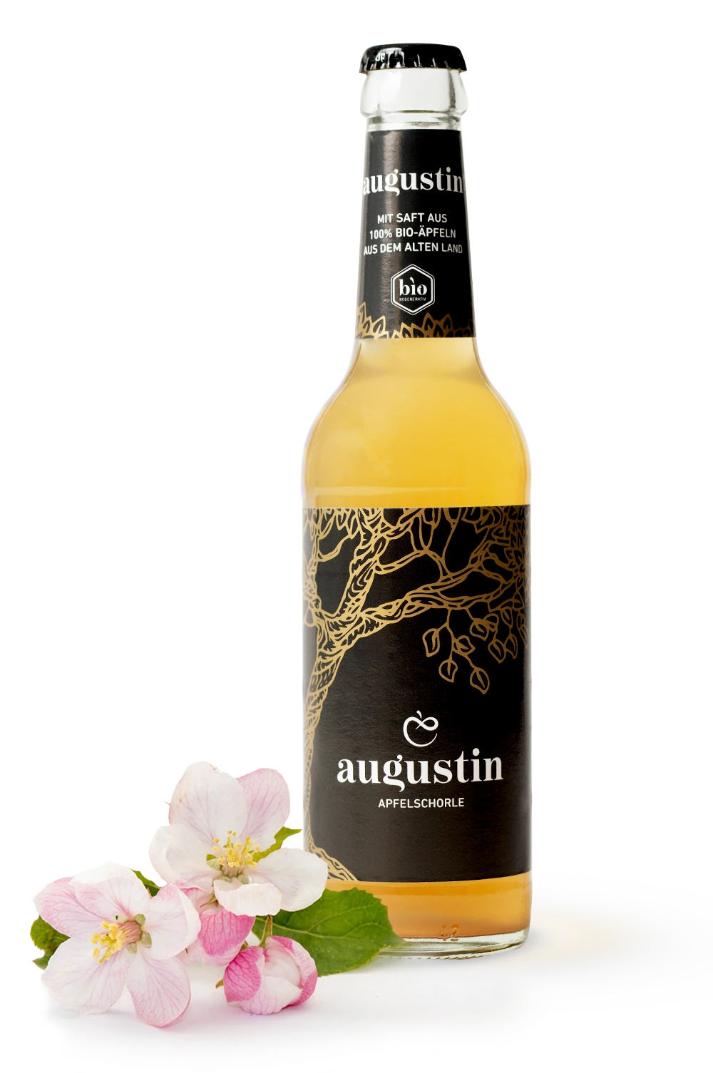Bio Augustin Apfelschorle mit Blüte